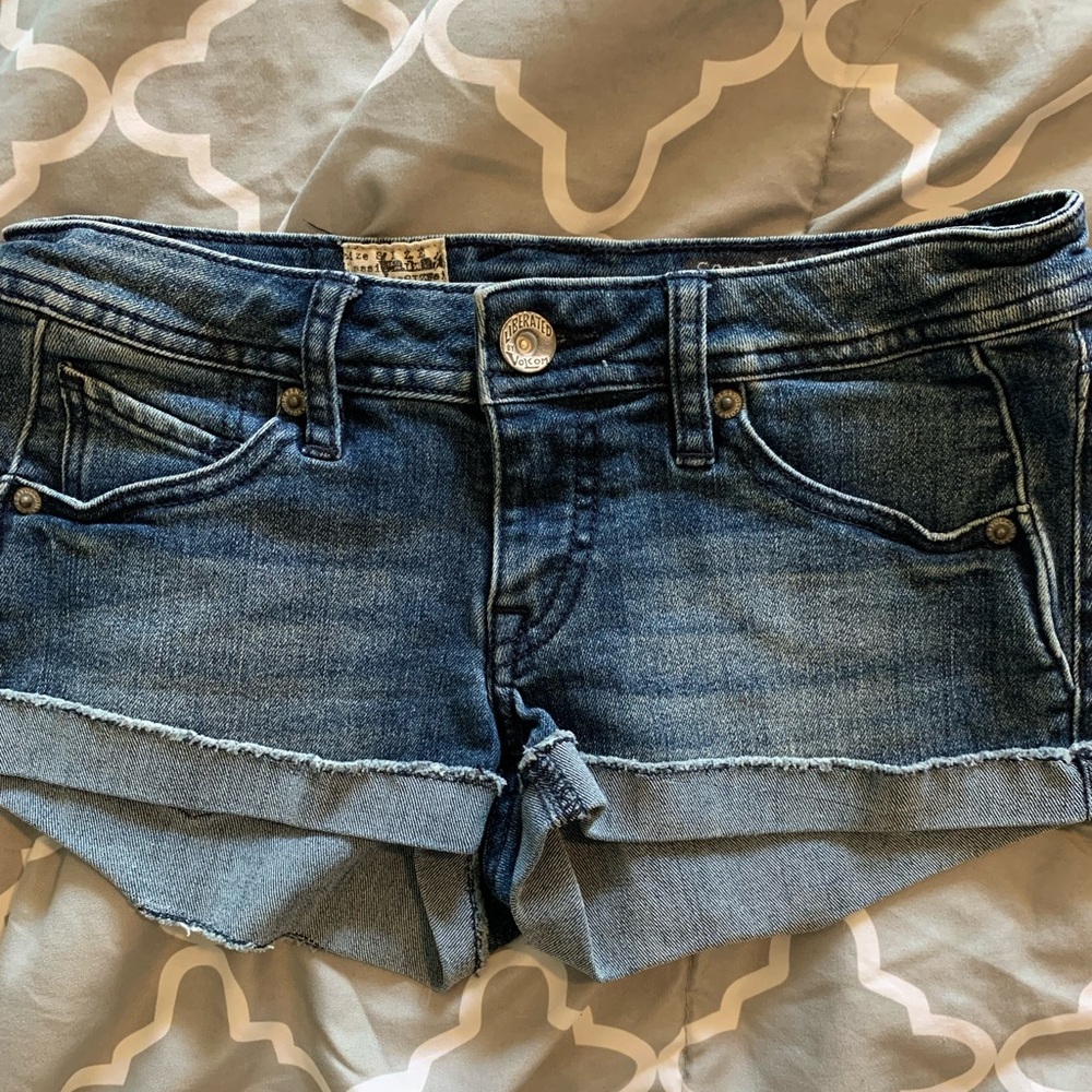 volcom jean shorts